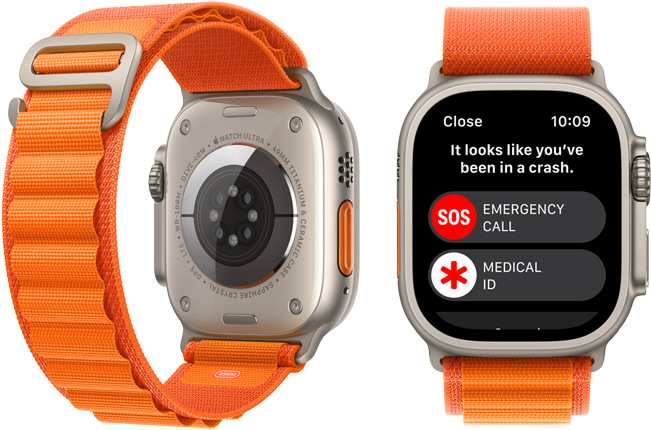 Chytré hodinky Apple Watch Ultra GPS + Cellular, 49mm pouzdro z titanu - žluto-béžový trailový tah - S/M