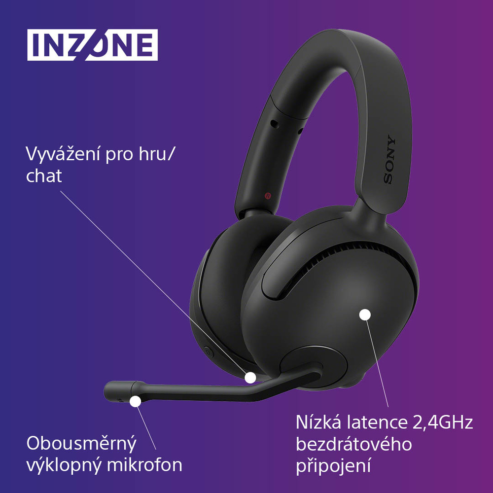 Headset Sony Inzone H5 černý Sony Inzone H5, černá