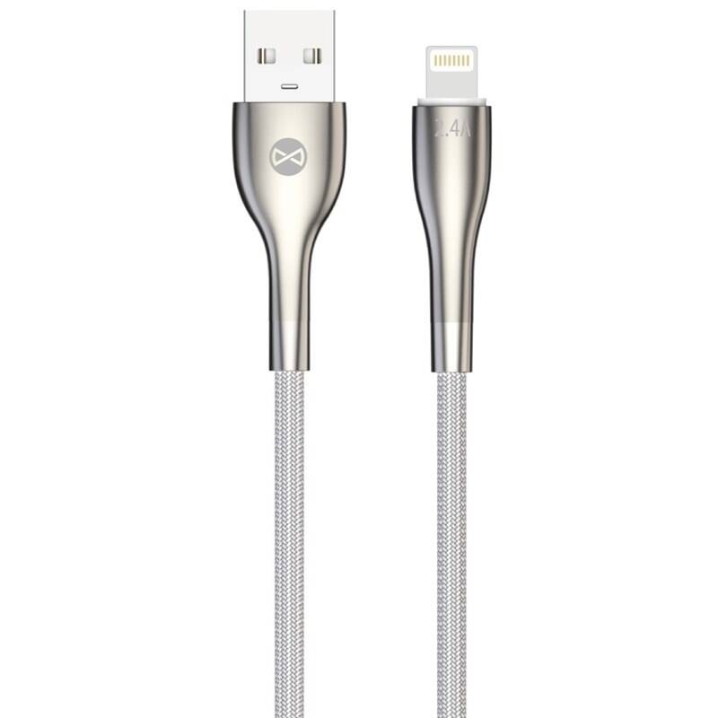 Kabel Forever Sleek USB/Lightning, 2,4 A, 1 m bílý Kabel Forever Sleek USB/Lightning, 2,4 A, 1 m bílý