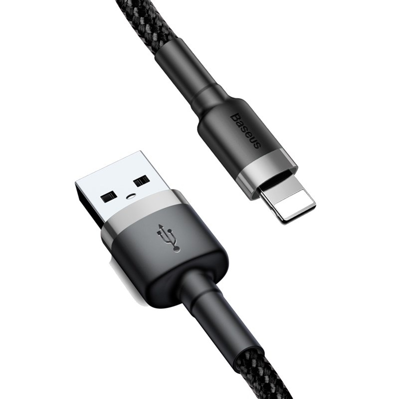 Kabel Baseus Cafule USB/Lightning, 1,5A, 2m černý/šedý