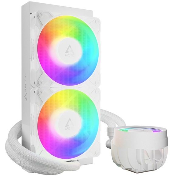 Detail obrázku chladiče s RGB osvětlením.