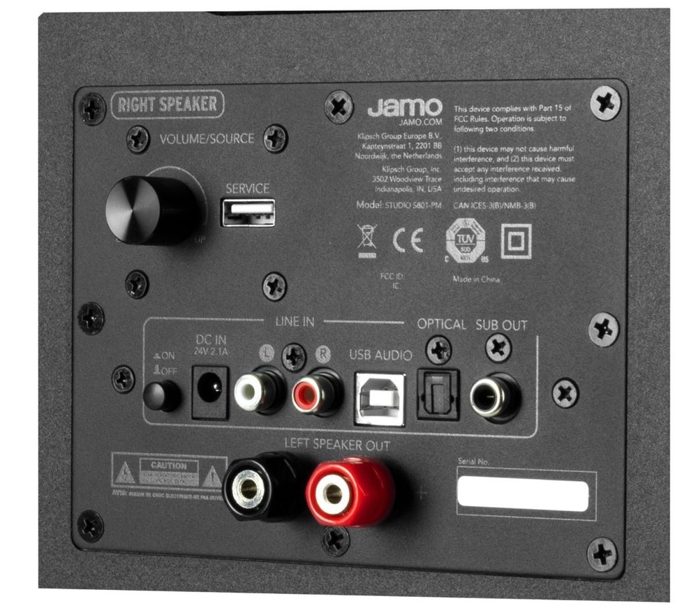 Reproduktory Jamo S 801 PM (2 ks) černé Konektory u reproduktoru Jamo S