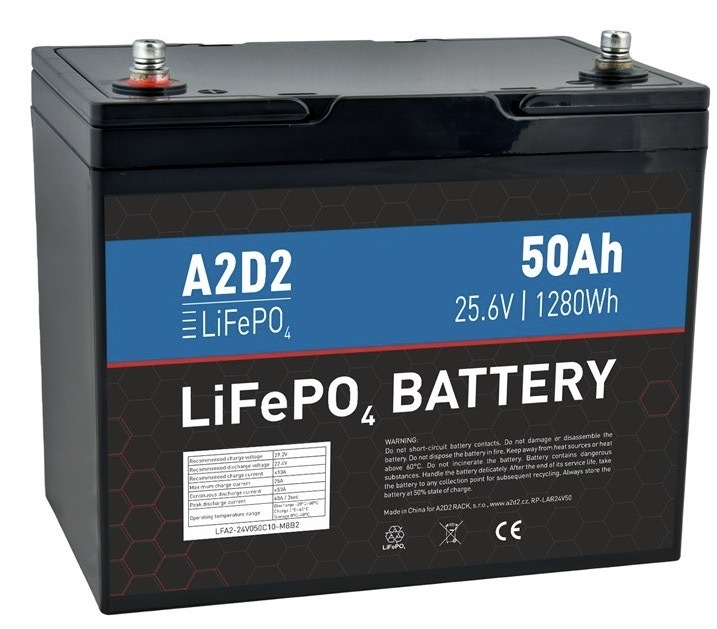 Akumulátor Avacom s kapacitou 50 000 mAh, technologie LiFePO4