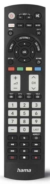 Dálkový ovladač Hama pro TV Panasonic, 56 tlačítek, černá barva