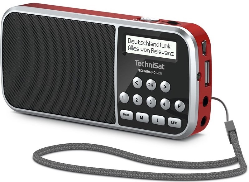 Radiopřijímač s DAB+ Technisat RDR + adapter červený