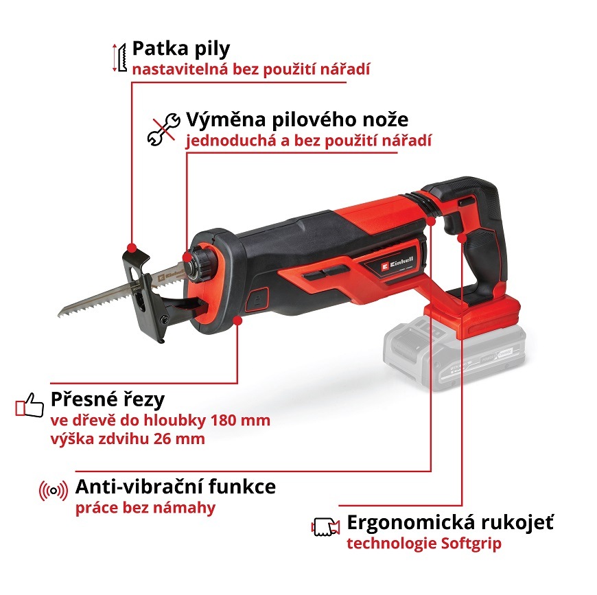 Pila ocaska Einhell TE-AP 18/26 Li-Solo (bez baterie) 4326290 Pila ocaska Einhell TE-AP 18/26 Li-Solo (bez baterie) 4326290