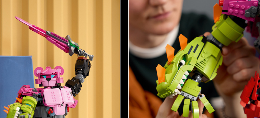Pohyblivé části umožňují Mecha Team Leaderovi různé pózy a nechybí meč, kokpit ani minifigurka.