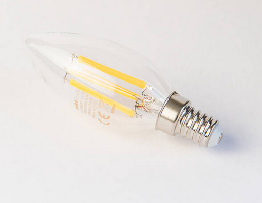 Žárovka LED Tesla Lightning filament svíčka E14, 6W, teplá bílá Tesla filament svíčka E14, 6W, teplá bílá (CL140627-1)