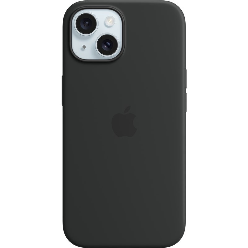 Kryt na mobil Apple Silicone Case s MagSafe pro iPhone 15 - černý