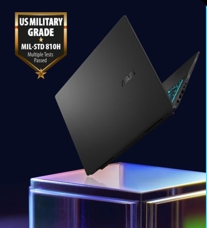 Notebook Asus V16 černý Odolnost MIL-STD-810H notebooku Asus V16