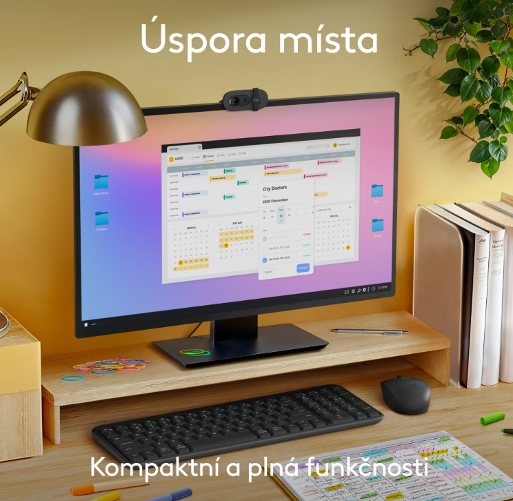 Klávesnice Logitech K250 CZ/SK - grafitová