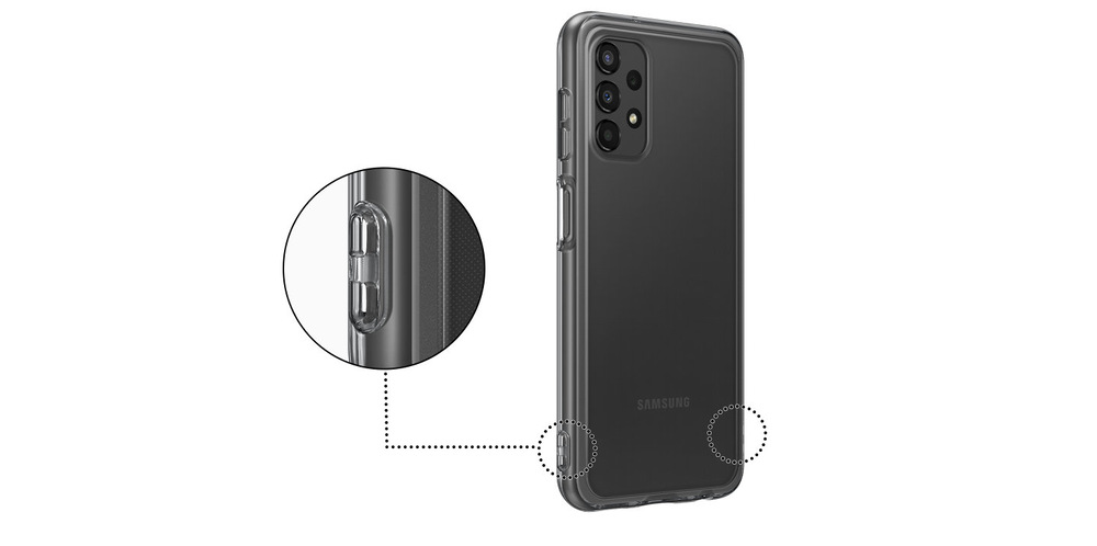 Kryt na mobil Samsung Galaxy A13 černý/průhledný