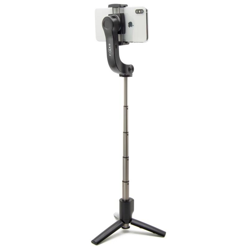 Selfie tyč FIXED Snap Action, tripod se stabilizátorem a dálkovou spouští černá