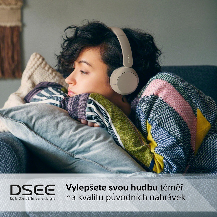 Sluchátka Sony WH-CH520 - béžová