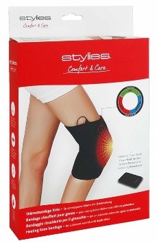 Vyhřívací bandáž Stylies Comfort and Care na koleno černá