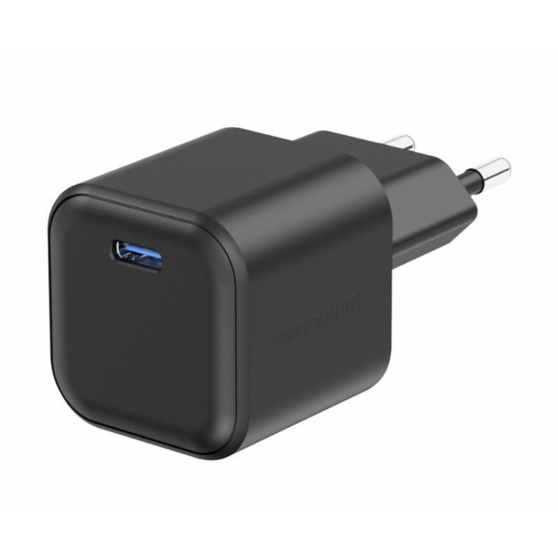 Nabíječka do sítě Swissten GAN 1x USB-C 35W PD černá