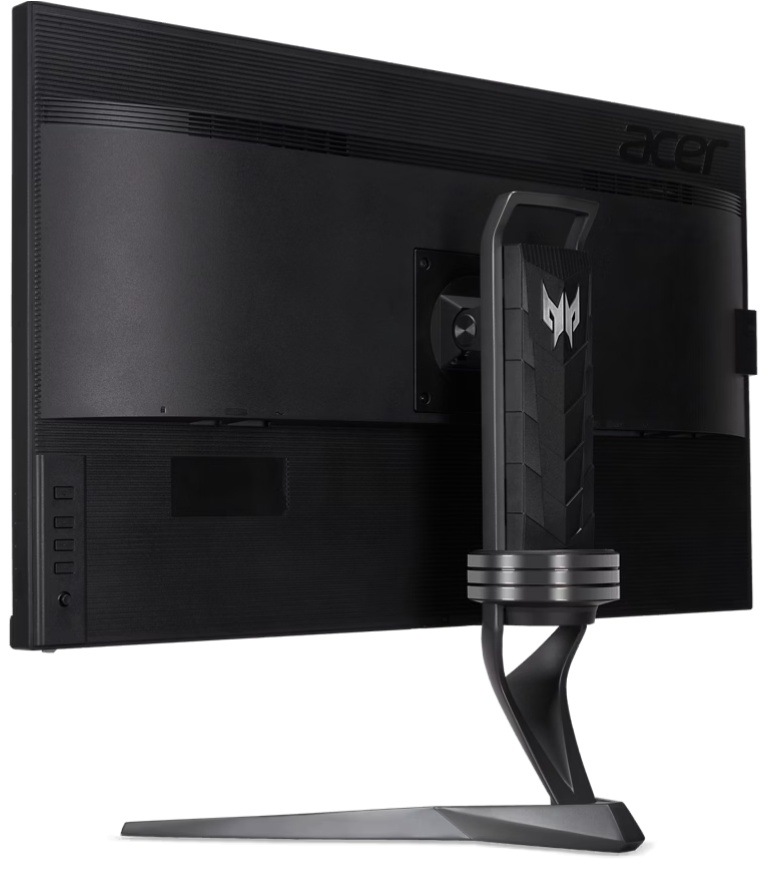 Monitor Acer při pohledu šikmo zezadu