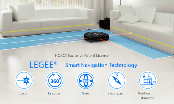 Robotický vysavač HOBOT LEGEE LEGEE688 Hobot LEGEE 688, černá