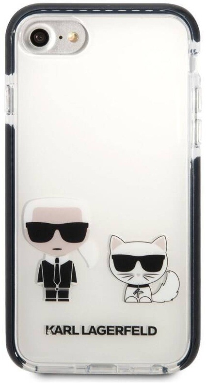Kryt na mobil Karl Lagerfeld Karl and Choupette na Apple iPhone 7/8/SE2020/SE2022 bílý