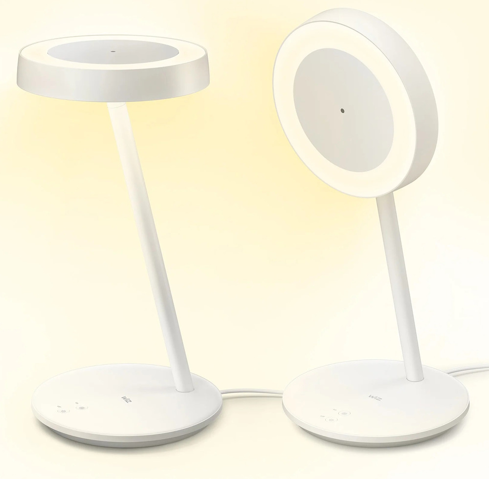 Stolní LED lampička WiZ Portrait, Wi-Fi, Matter bílá