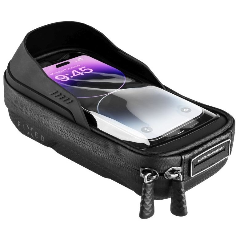 Držák na mobil FIXED Bikee Bag, odnímatelné pouzdro na kolo černý
