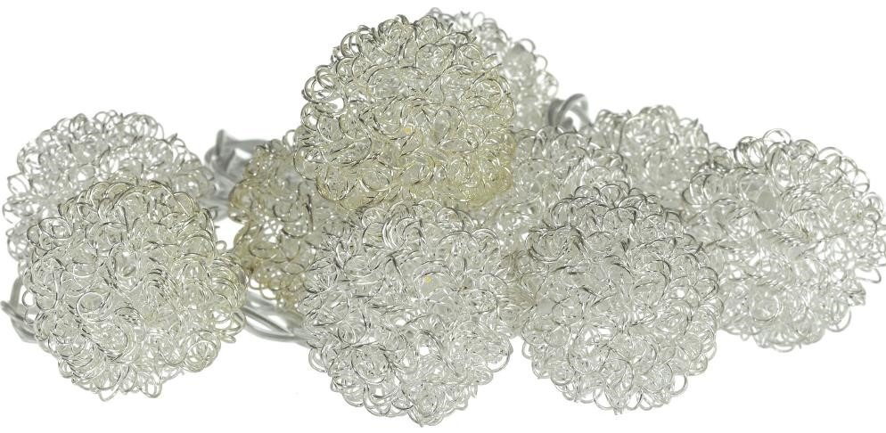 Vánoční osvětlení RETLUX RXL 493, girlanda drátové kuličky, 10 LED, teplá bílá