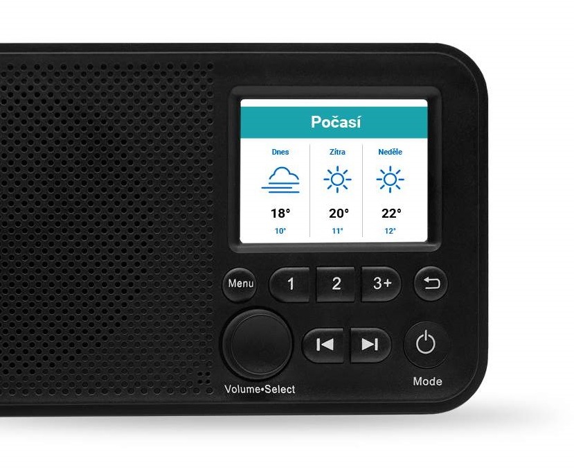Radiopřijímač s DAB+ Tesla Sound DAB75 černý