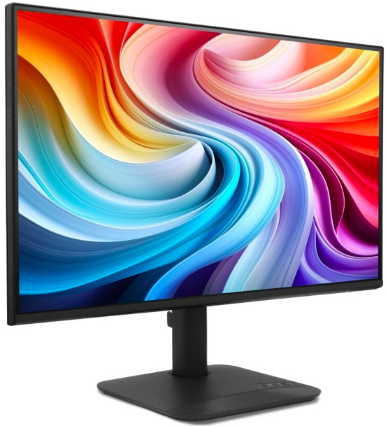 Monitor Acer KA242Y P6 23,8" v pravém předním pohledu s tenkými rámečky ZeroFrame Pro