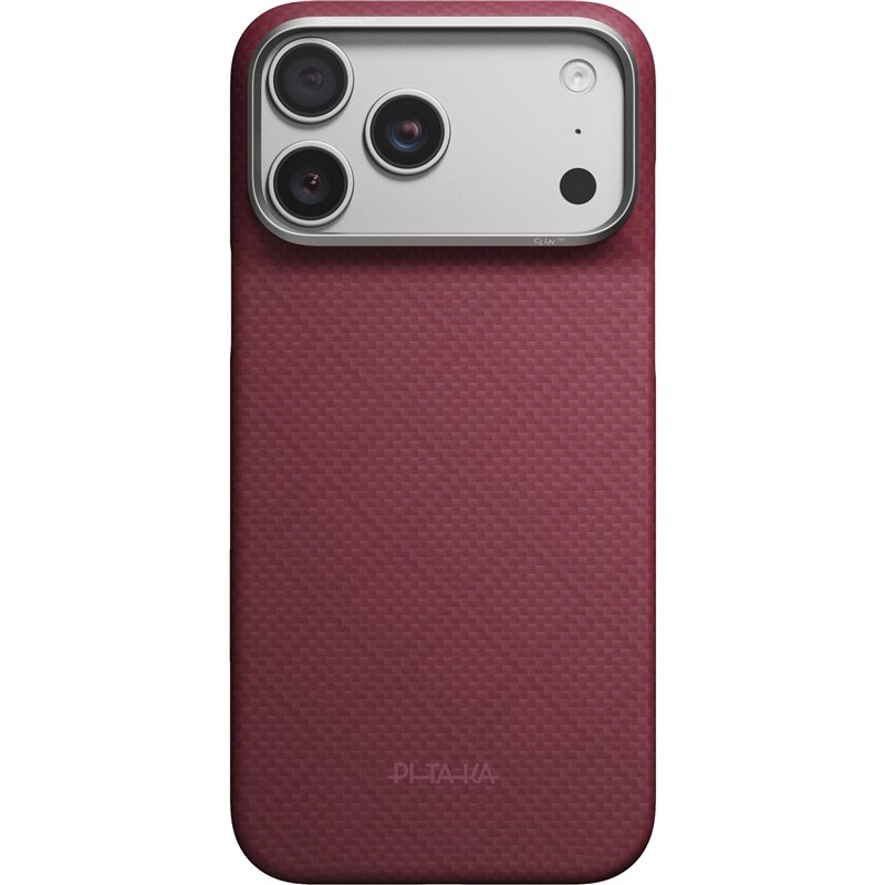 Kryt na mobil Pitaka Argyle na Apple iPhone 18 Pro Max vínový