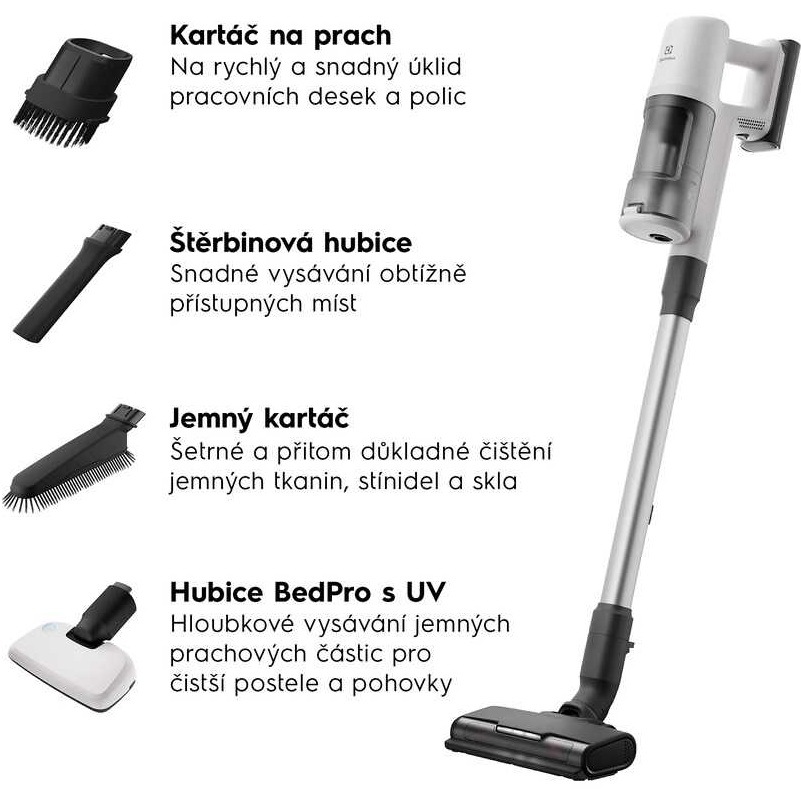 Tyčový vysavač Electrolux 600 Hygienic EP61HB21UV bílý Tyčový vysavač Electrolux 600 Hygienic EP61HB21UV bílý