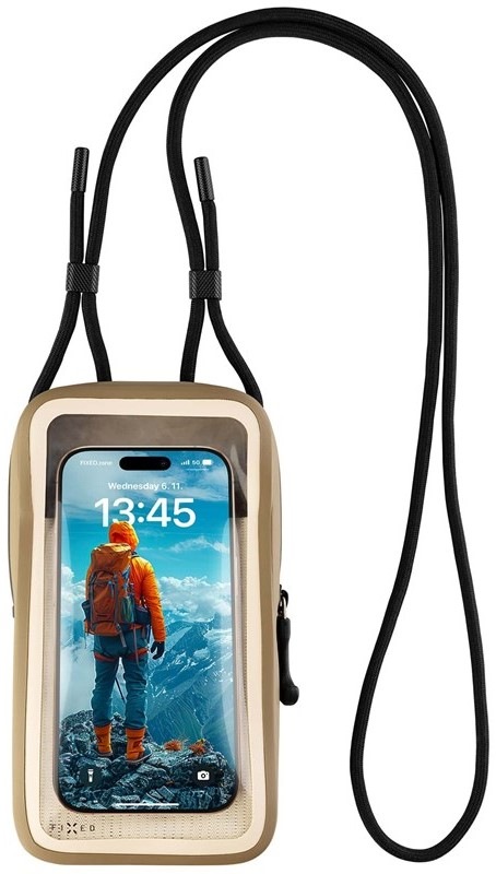 Voděodolné pouzdro FIXED Dry Case IPX8 - khaki