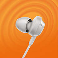 Sluchátka Philips SHE4305WT bílá Výkonné reproduktory