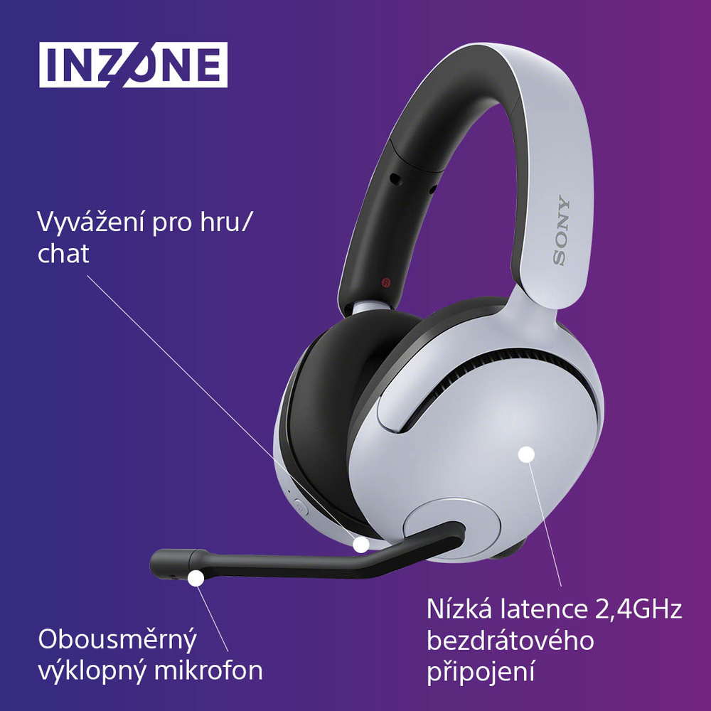 Headset Sony Inzone H5 bílý Sony Inzone H5, bílá
