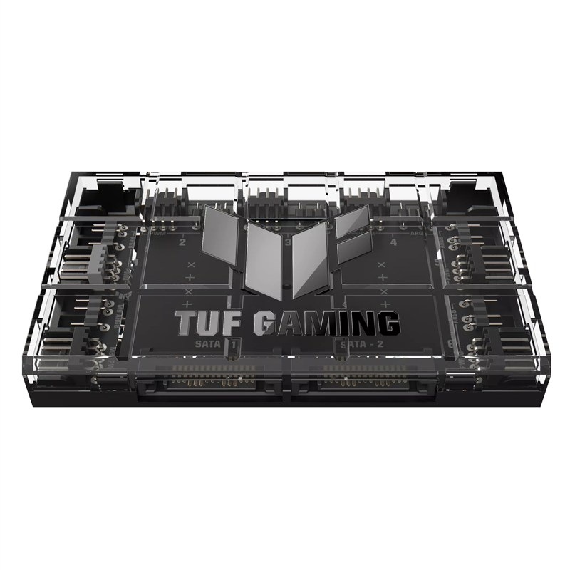 Řídicí jednotka Asus TUF Gaming ARGB PWM Fan Hub, černá barva