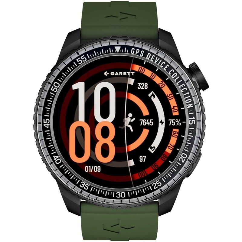 Chytré hodinky Garett Compass GPS - černá barva