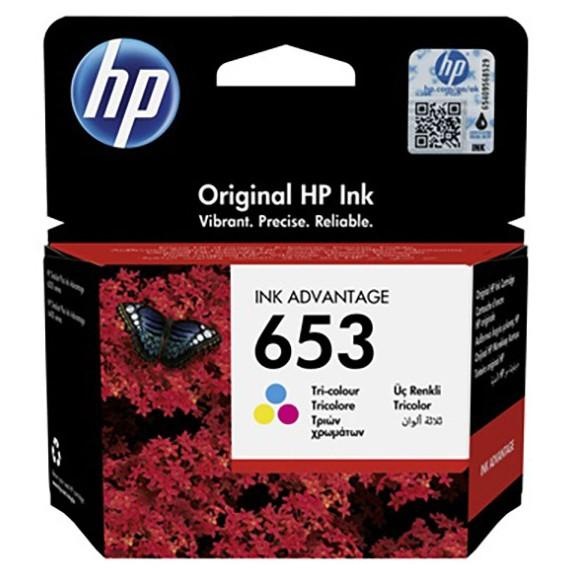 Inkoustová náplň HP 653, 200 stran, CMY (3YM74AE)