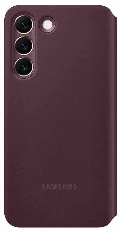 Pouzdro na mobil flipové Samsung Clear View na Galaxy S22 červené