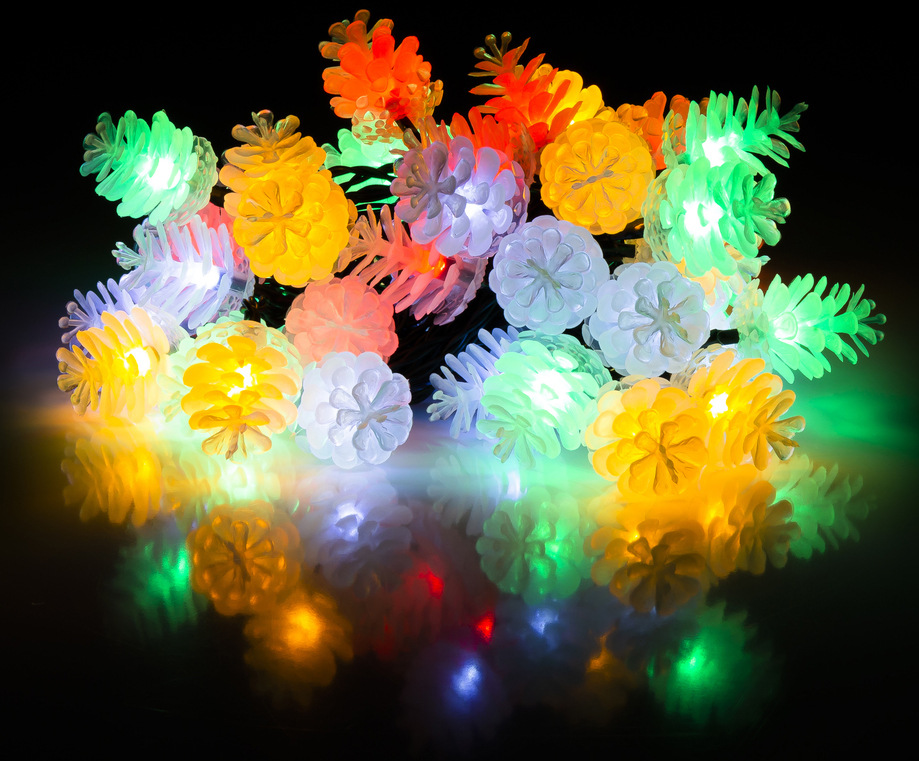 Vánoční osvětlení RETLUX RXL 308, řetěz (šišky), 40 LED, 10 m, multicolor