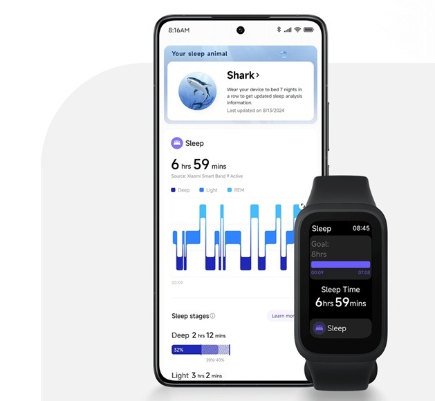 Fitness náramek Xiaomi Smart Band 9 Active zelený