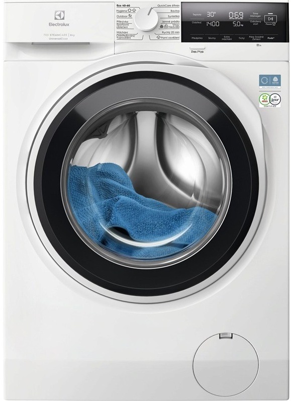 Předem plněná pračka Electrolux EW7F3684SUC 700 SteamCare UniversalDose