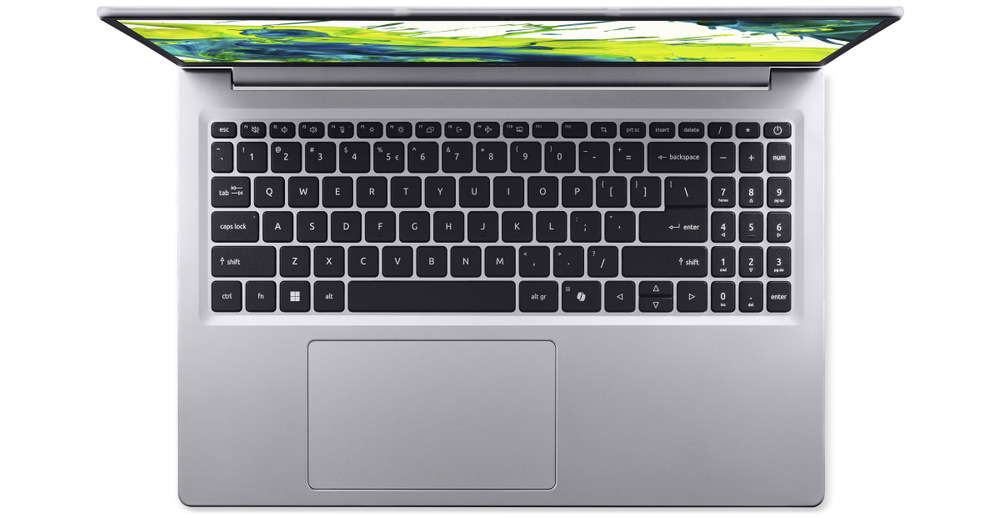Notebook Acer Aspire Lite 15 (AL15-46P) stříbrný Full HD displej s úhlopříčkou 15,6" přináší přehledné zobrazení aplikací