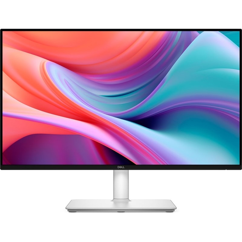 Monitor Dell v černobílé barvě.