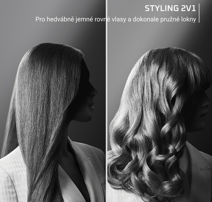 Žehlička na vlasy Rowenta SF712 LE0 Karl Lagerfeld Thermostyle černá/stříbrná Žehlička na vlasy Rowenta SF712 LE0 Karl Lagerfeld Thermostyle pro narovnání vlasů i vytváření přirozených loken.