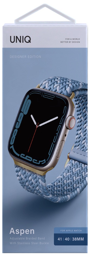 Řemínek Uniq Aspen Designer Edition na Apple Watch 38/40/41mm modrý Řemínek Uniq Aspen Designer Edition na Apple Watch 38/40/41mm modrý