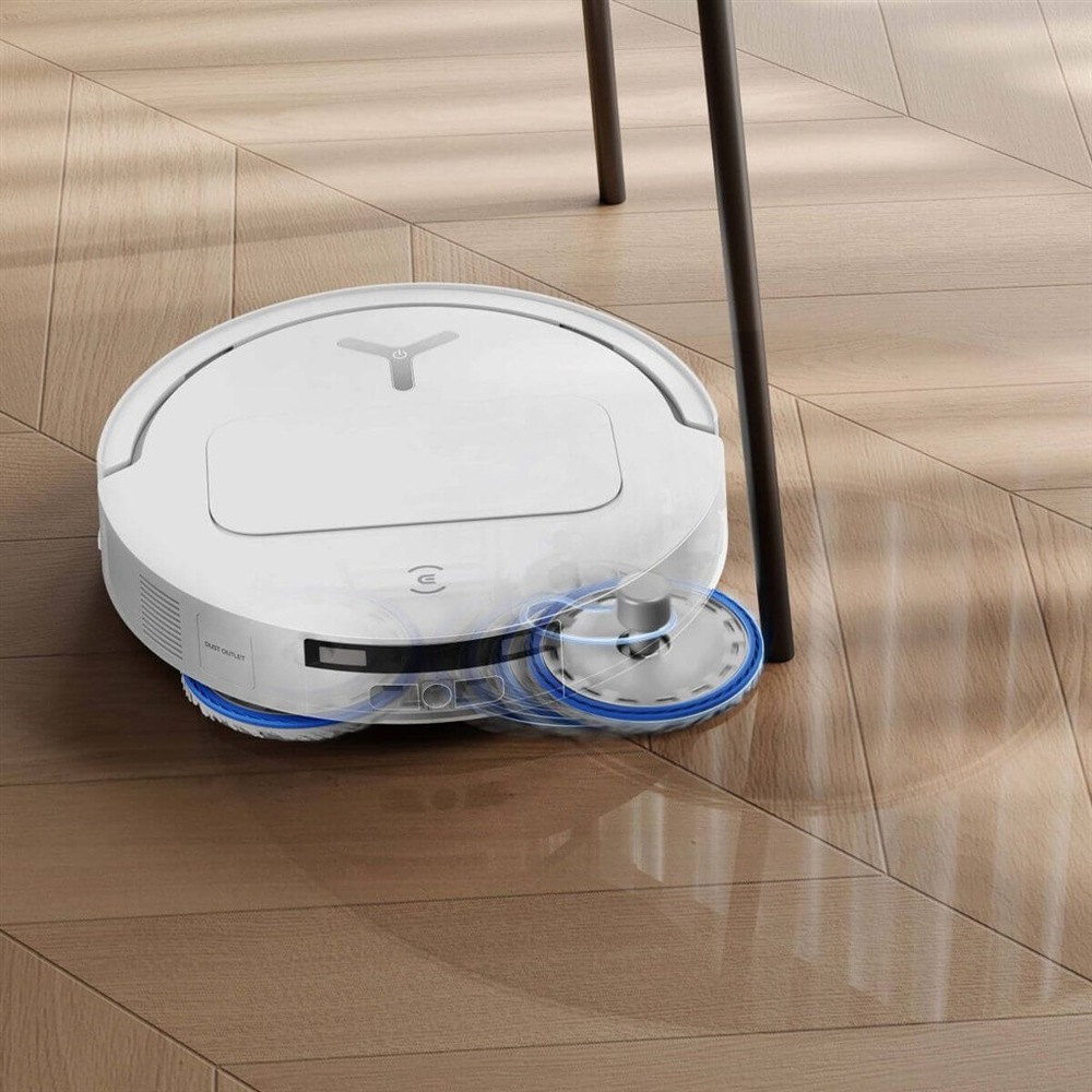 Robotický vysavač ECOVACS DEEBOT T50 OMNI Gen3 WHITE objíždí židli