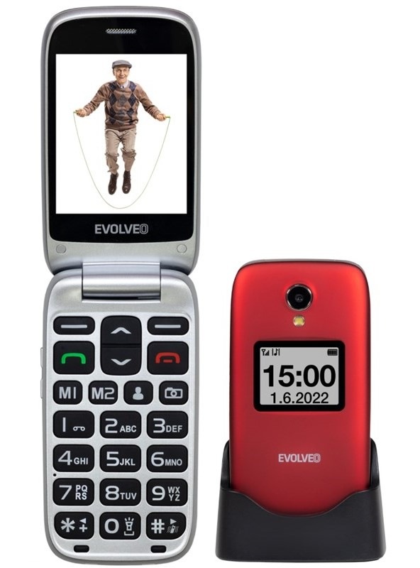 Mobilní telefon Evolveo EasyPhone FS červený