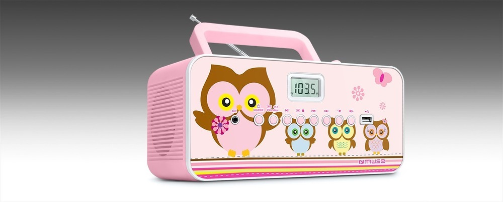Radiopřijímač s CD MUSE M-29KP růžový Radiopřijímač s CD MUSE M-29KP růžový