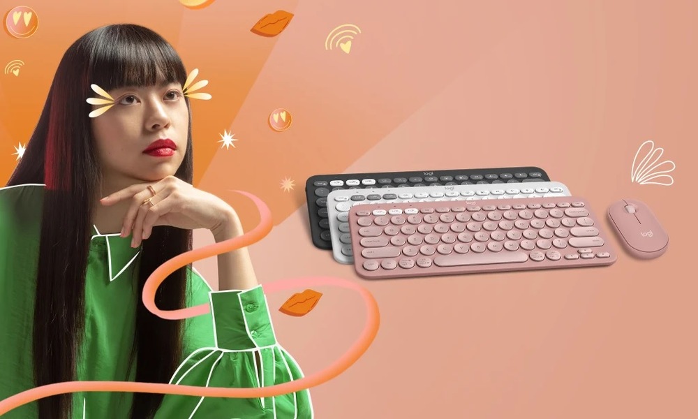 Klávesnice s myší Logitech Pebble 2 Combo for Mac, US INT'L grafitová