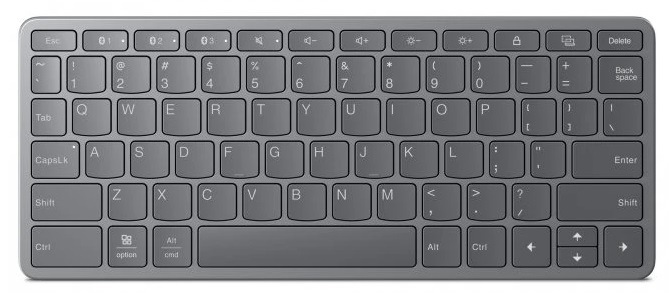 Klávesnice Lenovo Multi-Device, bezdrátová - CZ/SK Layout šedá