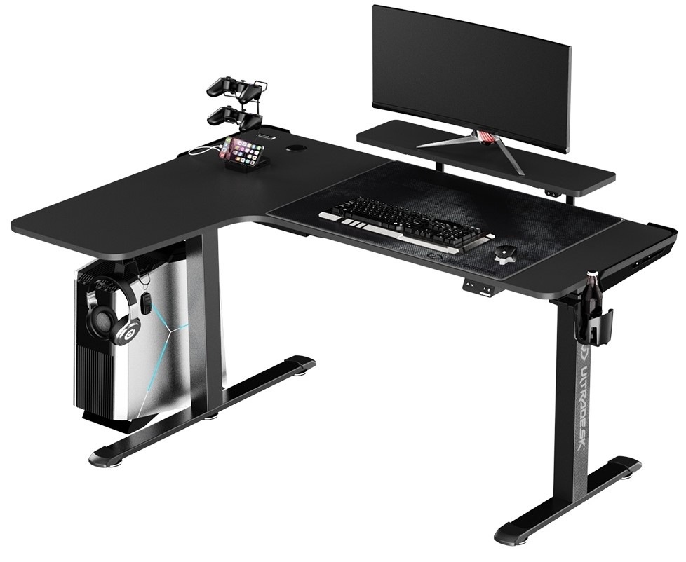 Herní stůl ULTRADESK WINGER černý Herní stůl ULTRADESK WINGER - černý